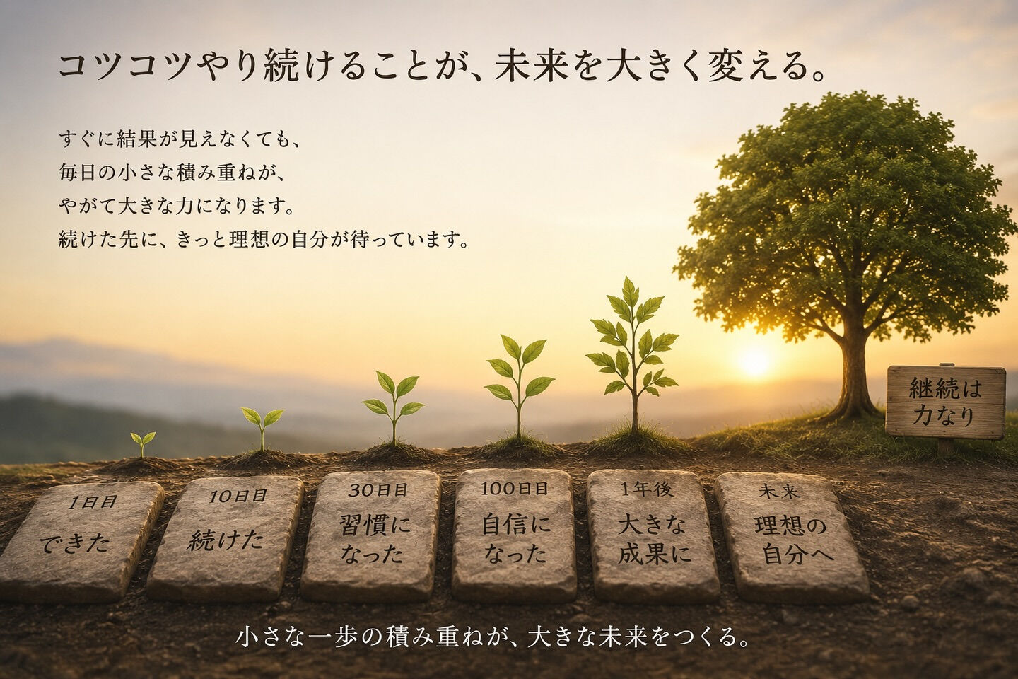毎日コツコツ続けることによってかなり変化します