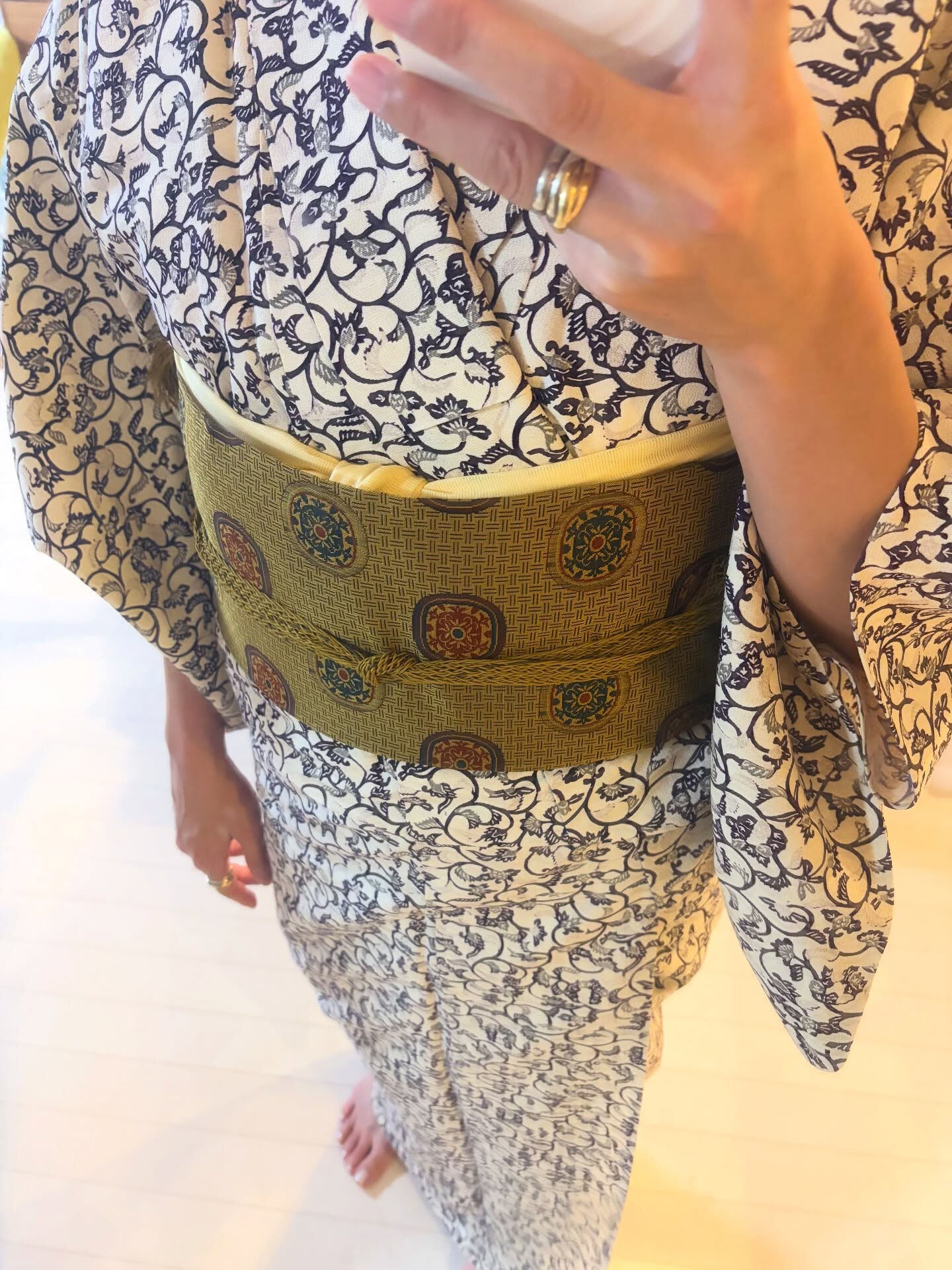 お客様からいただいた単衣のお着物👘